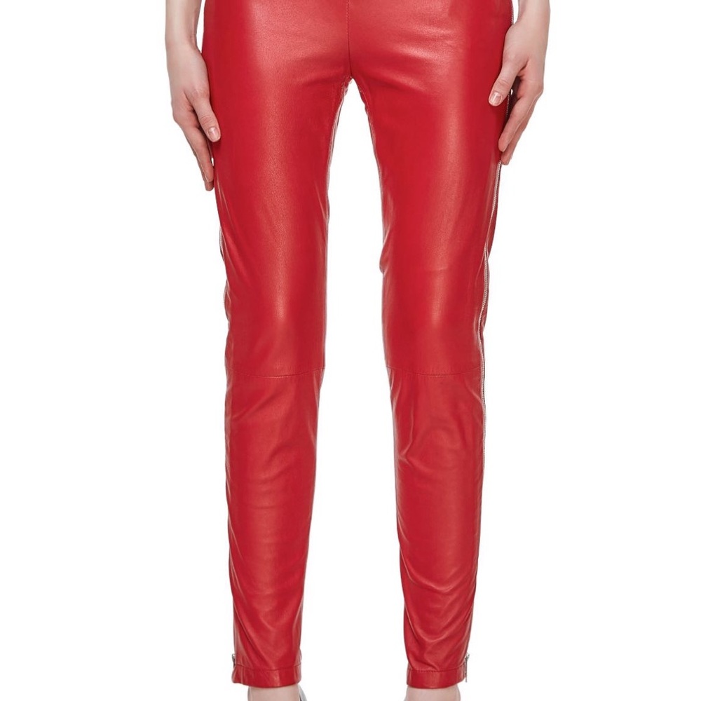 MCQ by Alexander McQueen lambskin leather zipper pants